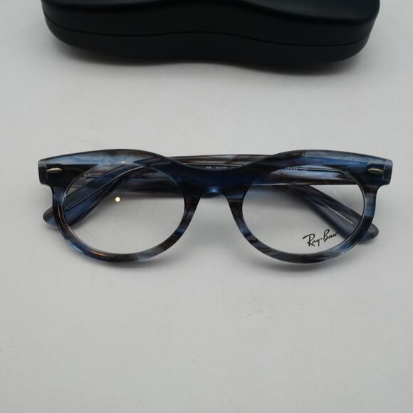 NEW Ray-Ban Wayfarer Oval Transparent Blue Color Reactive Eyeglasses Frames - Picture 3 of 10